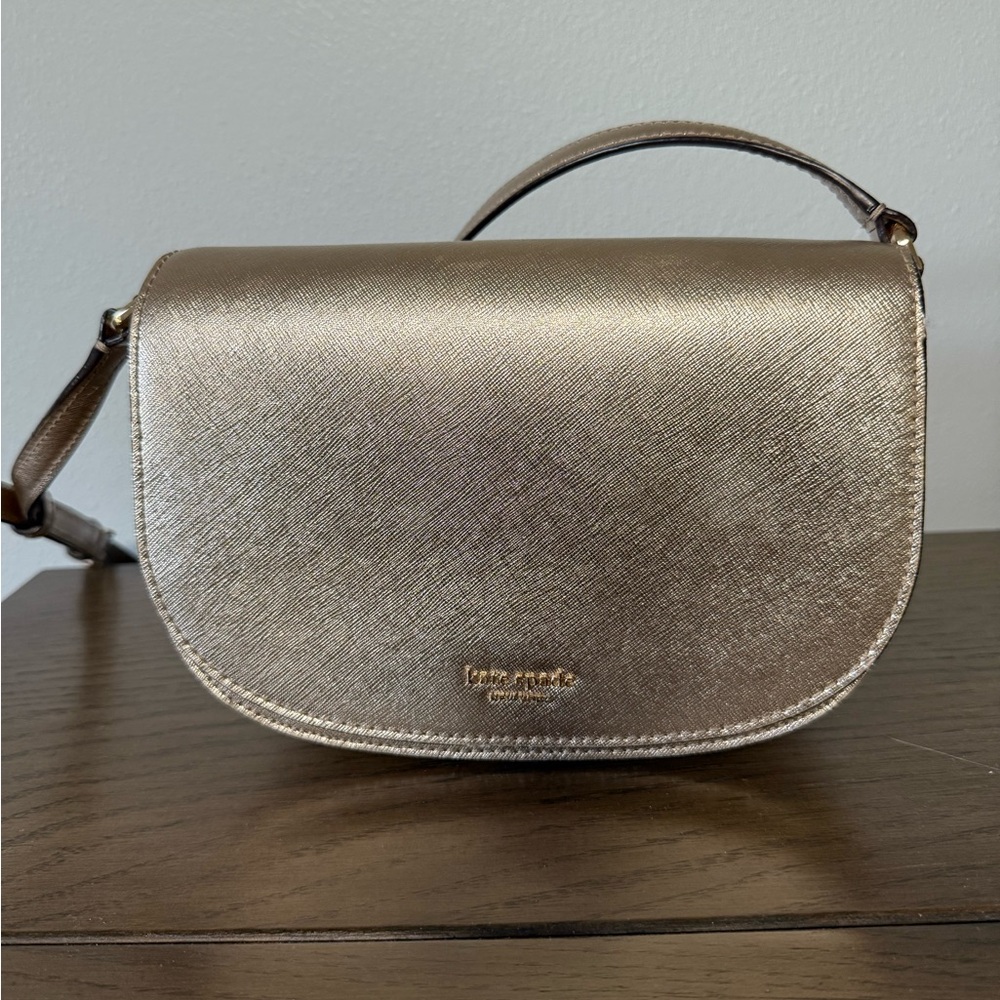 Kate Spade ♠️ Gold Crossbody Bag
